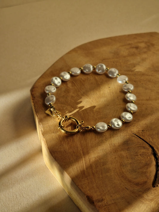 Bracelet Osiris perles blanches